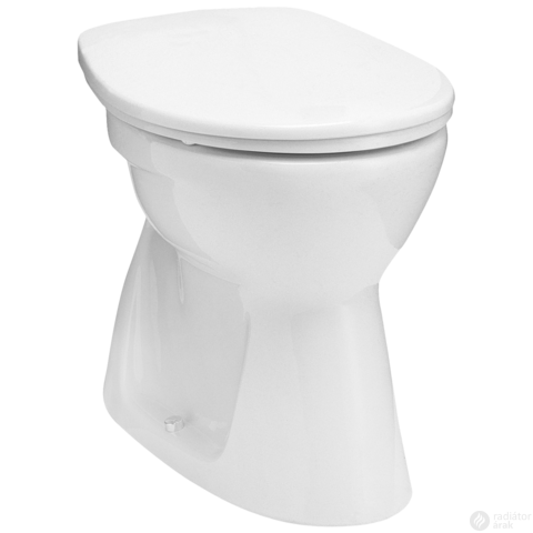 Alföldi Bázis 4032 fehér, lapos öblítésű, alsó kifolyású, nyújtott hátú kivitel, padlóra szerelhető WC csésze