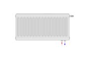 Silver UNI radiátor szelepes 22K 900x900 Jobb-bal forgatható, beépített szelepes, alsó bekötési pont, ajándék egységcsomag